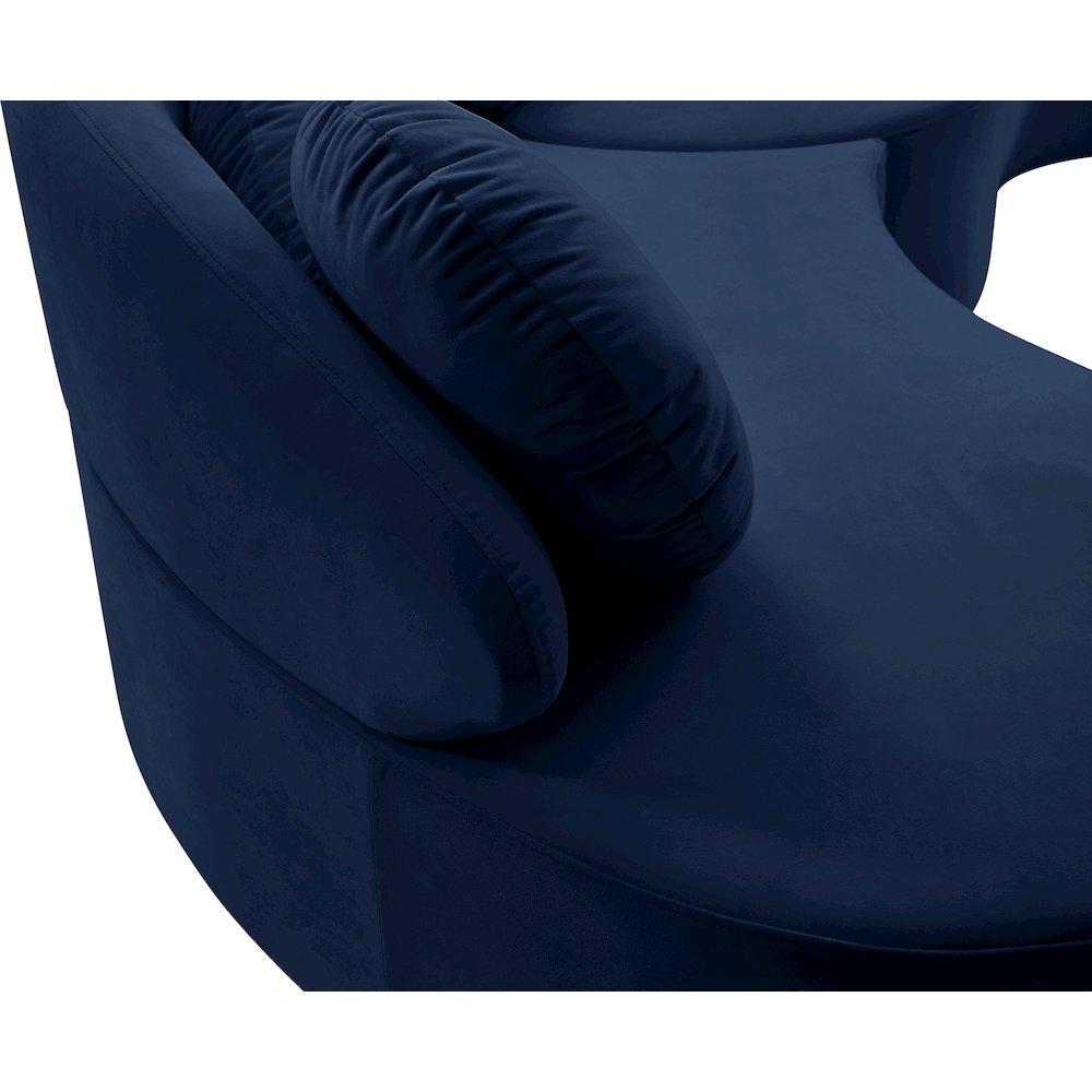 Vivacious Navy Velvet 3pc. Sectional