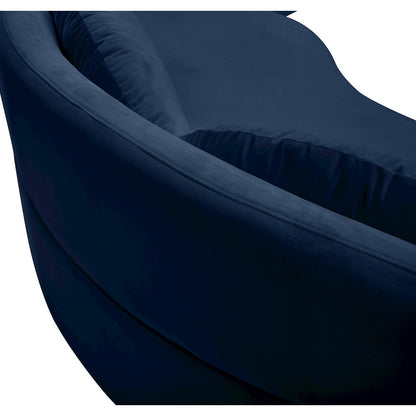 Vivacious Navy Velvet 3pc. Sectional