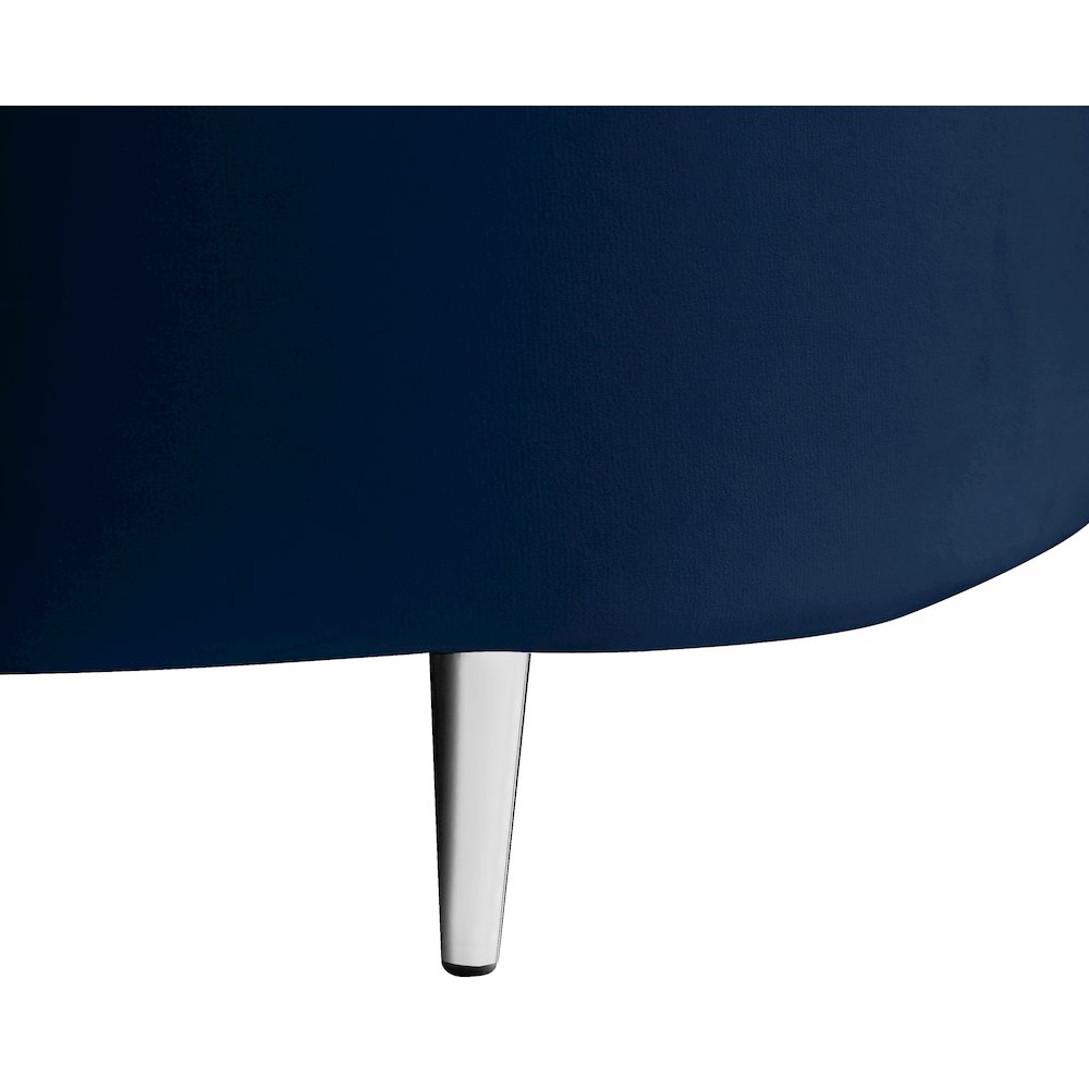 Vivacious Navy Velvet 3pc. Sectional