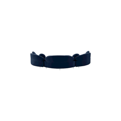 Vivacious Navy Velvet 3pc. Sectional