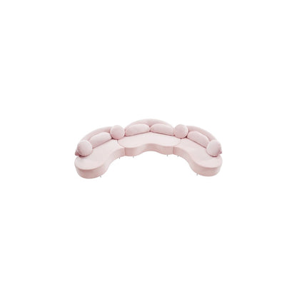 Vivacious Pink Velvet 3pc. Sectional