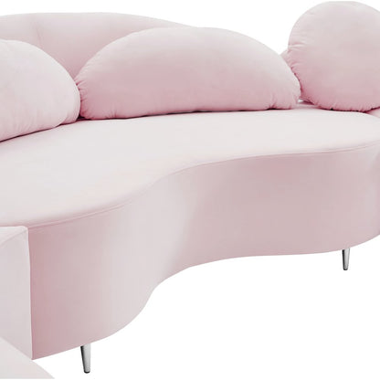 Vivacious Pink Velvet 3pc. Sectional