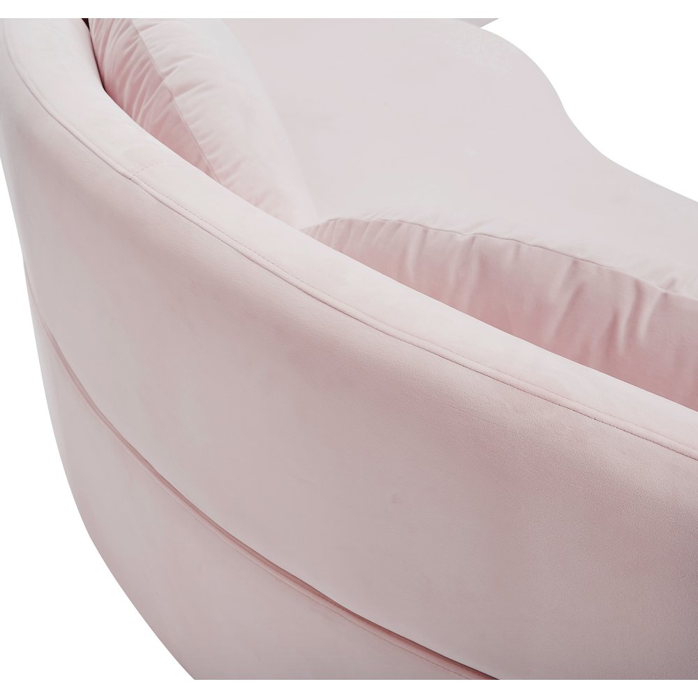 Vivacious Pink Velvet 3pc. Sectional