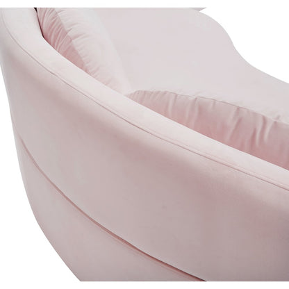 Vivacious Pink Velvet 3pc. Sectional