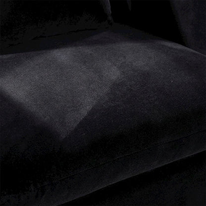 Velvet Accent Chair with Pillow, Comfy Armchair, Black Velvet
