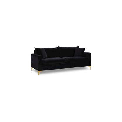 Naomi Black Velvet Sofa