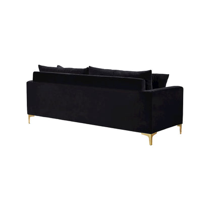Naomi Black Velvet Sofa