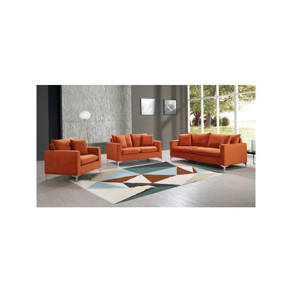 Naomi Cognac Velvet Chair