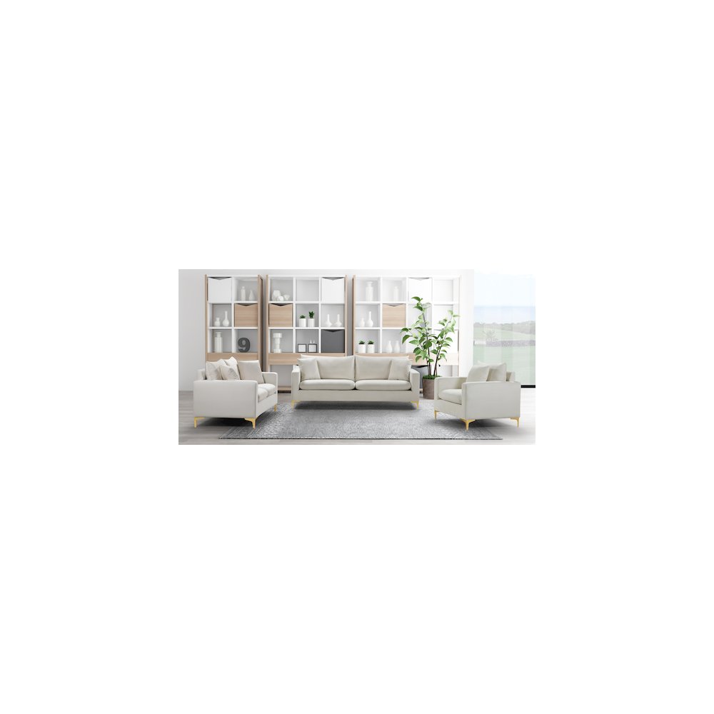 Naomi Cream Velvet Chair