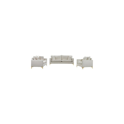 Naomi Cream Velvet Loveseat
