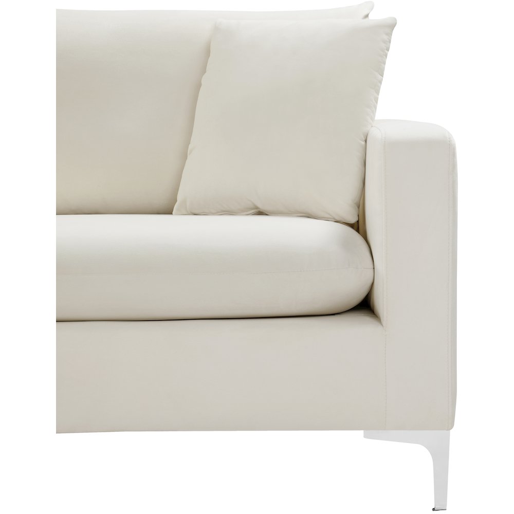 Naomi Cream Velvet Loveseat