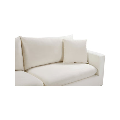 Naomi Cream Velvet Loveseat