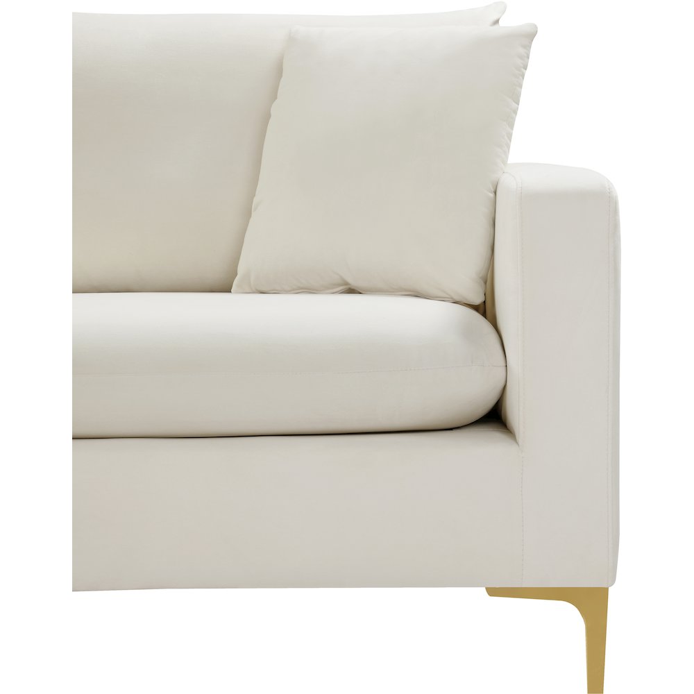 Naomi Cream Velvet Sofa