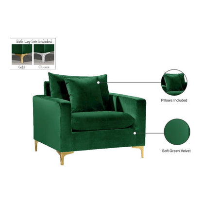 Naomi Green Velvet Chair