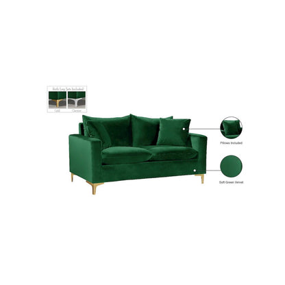 Naomi Green Velvet Loveseat