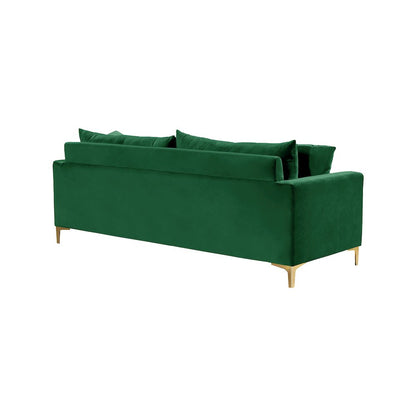 Naomi Green Velvet Sofa