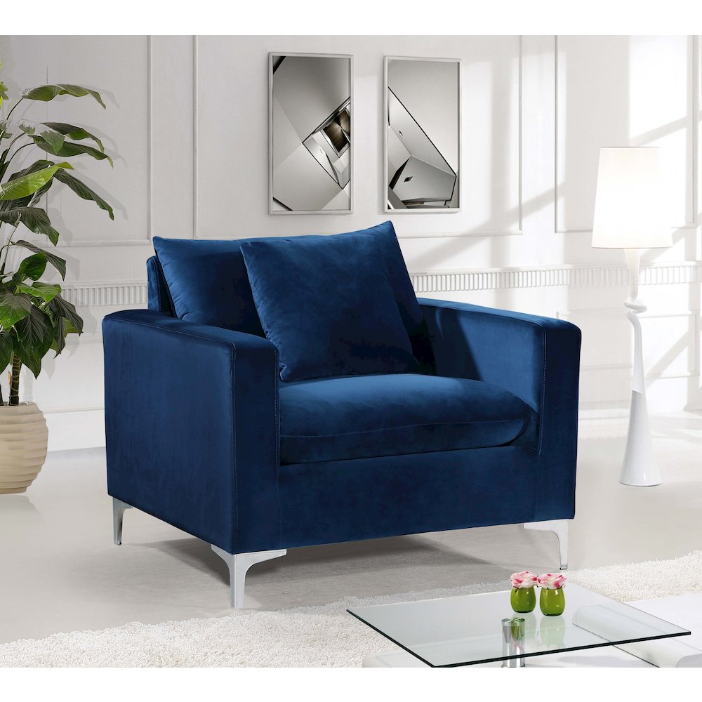 Naomi Navy Velvet Chair