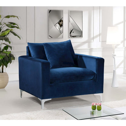 Naomi Navy Velvet Chair