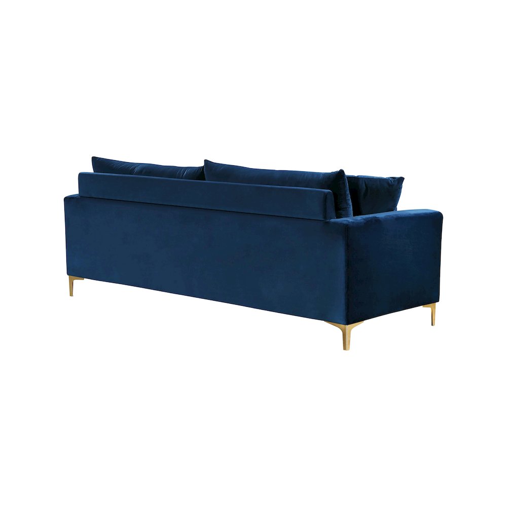 Naomi Navy Velvet Sofa