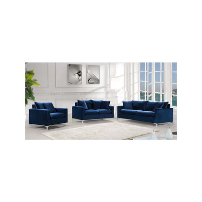 Naomi Navy Velvet Sofa