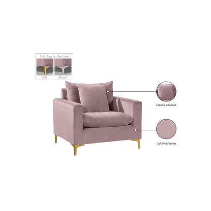 Naomi Pink Velvet Chair