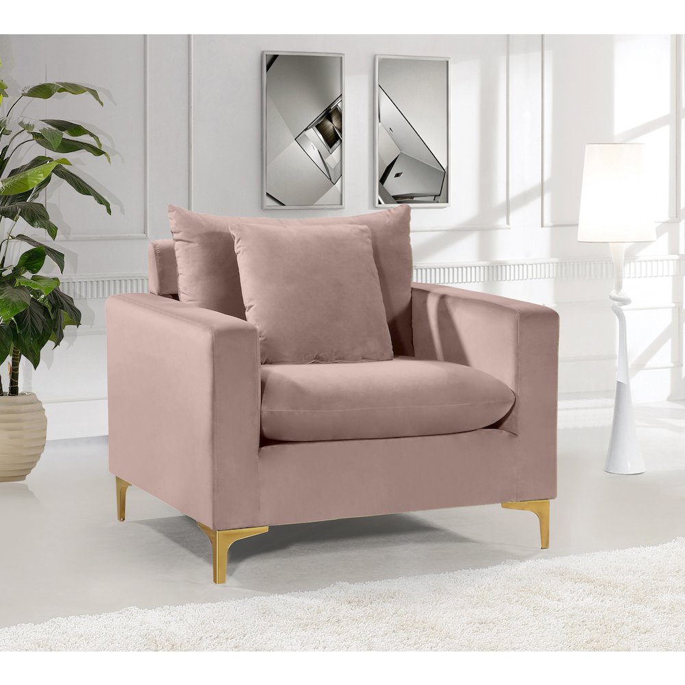 Naomi Pink Velvet Chair