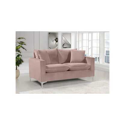 Naomi Pink Velvet Loveseat