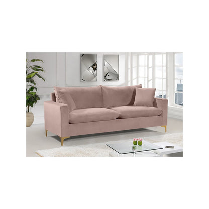 Naomi Pink Velvet Sofa