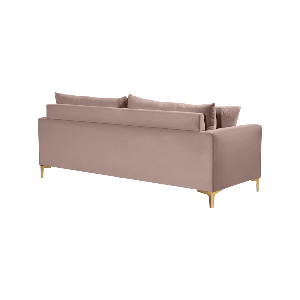 Naomi Pink Velvet Sofa
