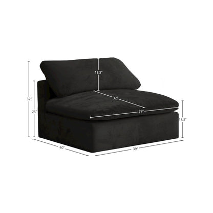 Cozy Black Velvet Chair