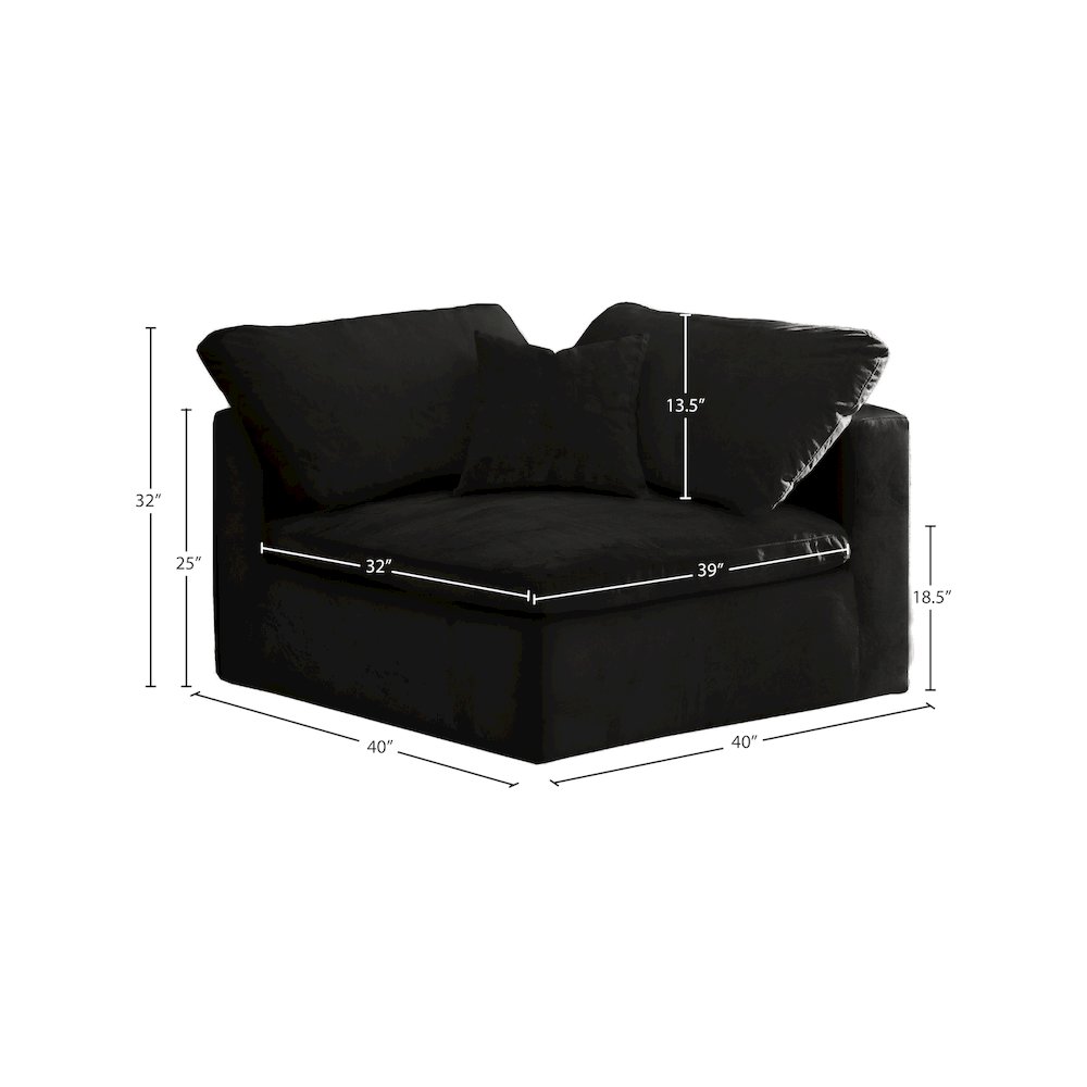 Cozy Black Velvet Chair