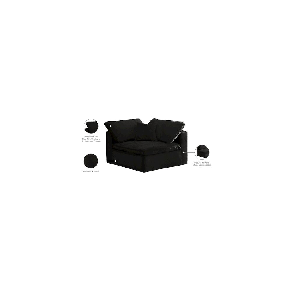Cozy Black Velvet Chair