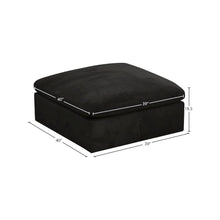 Cozy Black Velvet Ottoman
