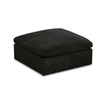 Cozy Black Velvet Ottoman