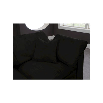 Cozy Black Velvet Comfort Modular Sofa