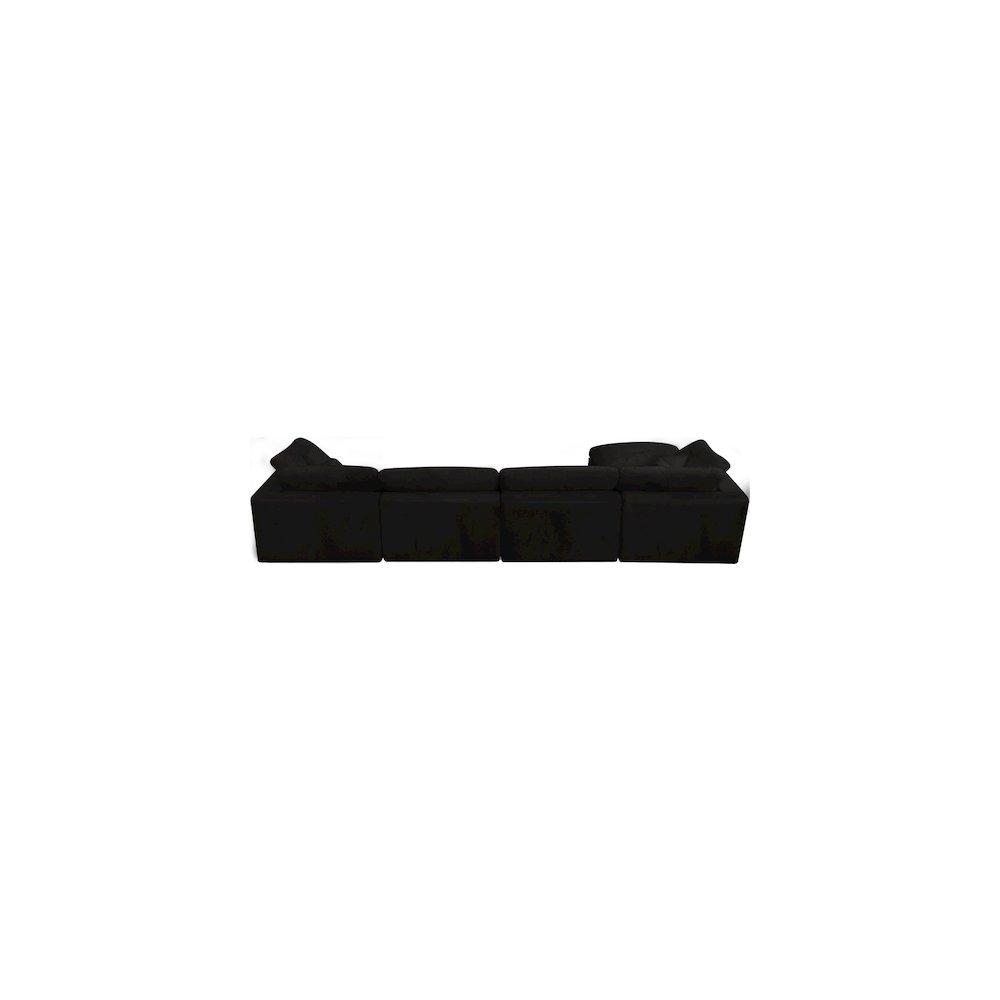 Cozy Black Velvet Comfort Modular Sectional