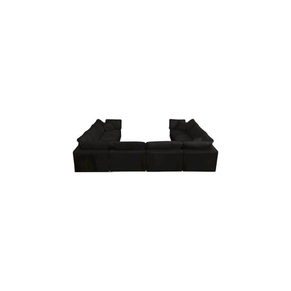 Cozy Black Velvet Comfort Modular Sectional