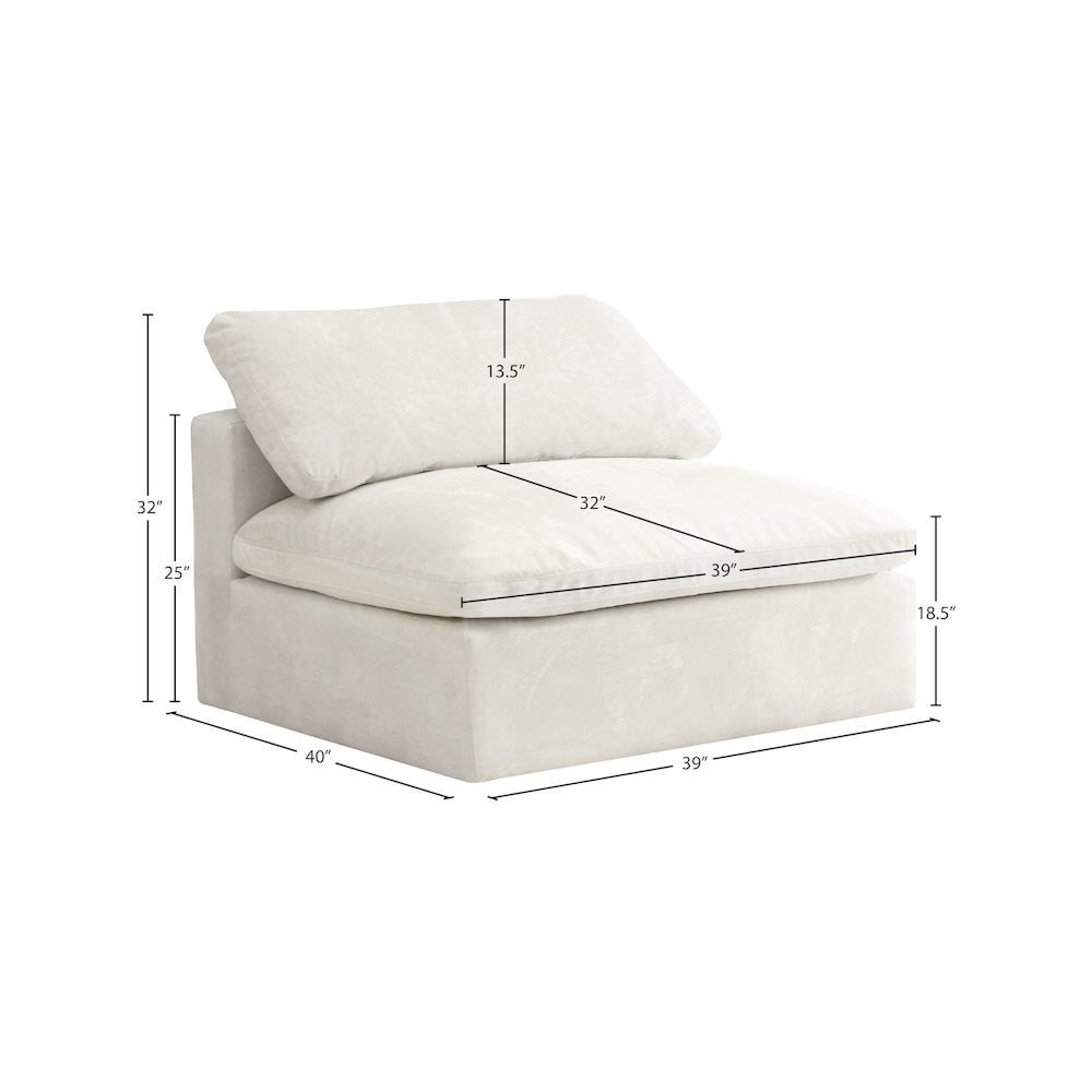 Cozy Cream Velvet Chair