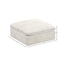 Cozy Cream Velvet Ottoman