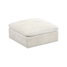 Cozy Cream Velvet Ottoman
