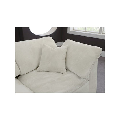 Cozy Cream Velvet Comfort Modular Sofa