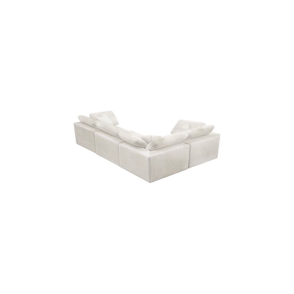 Cozy Cream Velvet Modular Sectional