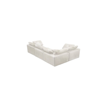 Cozy Cream Velvet Modular Sectional