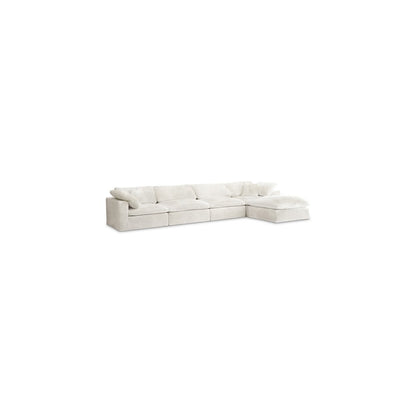 Cozy Cream Velvet Comfort Modular Sectional