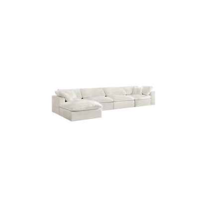 Cozy Cream Velvet Comfort Modular Sectional