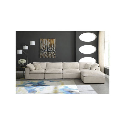 Cozy Cream Velvet Comfort Modular Sectional