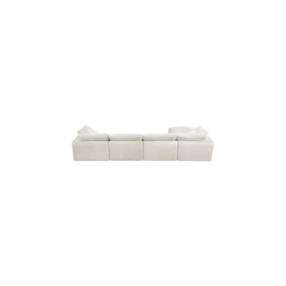 Cozy Cream Velvet Comfort Modular Sectional