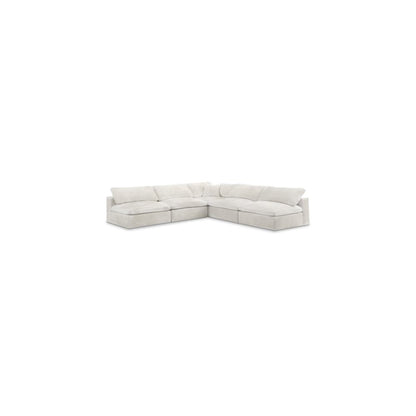 Cozy Cream Velvet Comfort Modular Sectional