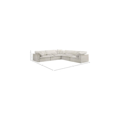 Cozy Cream Velvet Comfort Modular Sectional