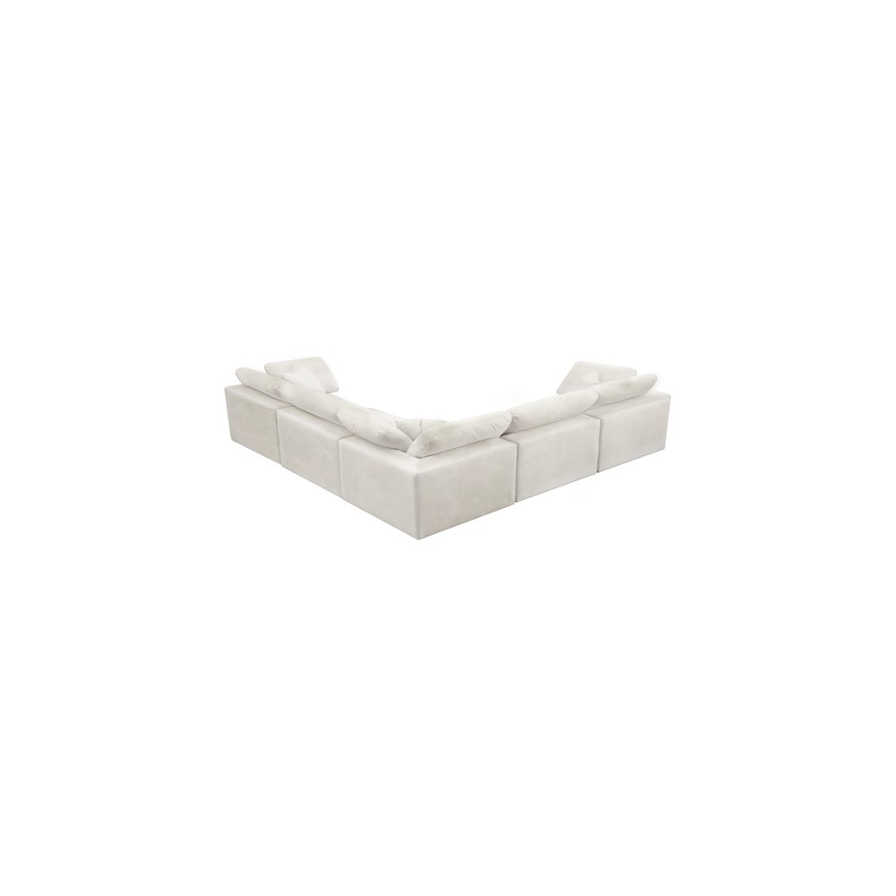 Cozy Cream Velvet Comfort Modular Sectional